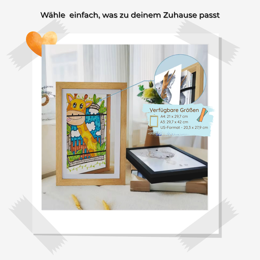 MemoryBear Frame™ Magnetischer Kinder-Kunstrahmen
