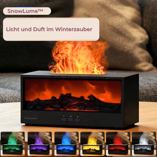 SnowLume™ Kamin-Aroma-Diffuser I Licht, Duft & Wärme im Winterzauber
