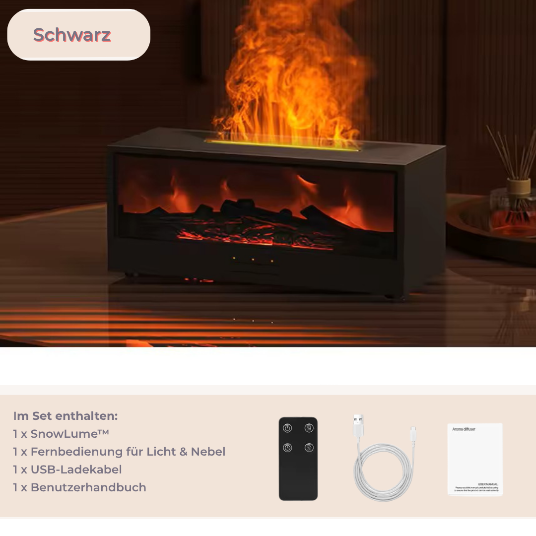 SnowLume™ Kamin-Aroma-Diffuser I Licht, Duft & Wärme im Winterzauber