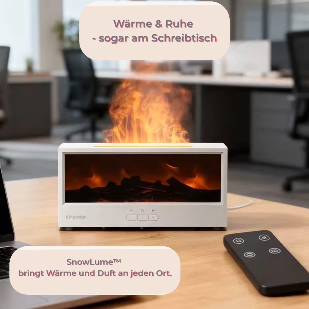 SnowLume™ Kamin-Aroma-Diffuser I Licht, Duft & Wärme im Winterzauber